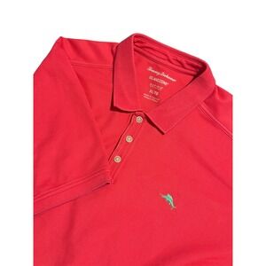 Tommy Bahama IslandZone Polo Shirt XL/TG Pink Marlin Logo Golf Casual